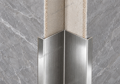 Nẹp V góc âm – biên dạng nẹp inox trang trí
